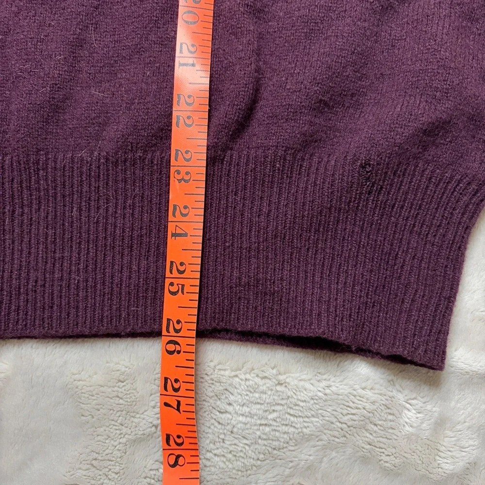 Vtg Polo Ralph Lauren 100% Lambs Wool Collared Sweater Mens M Maroon Preppy